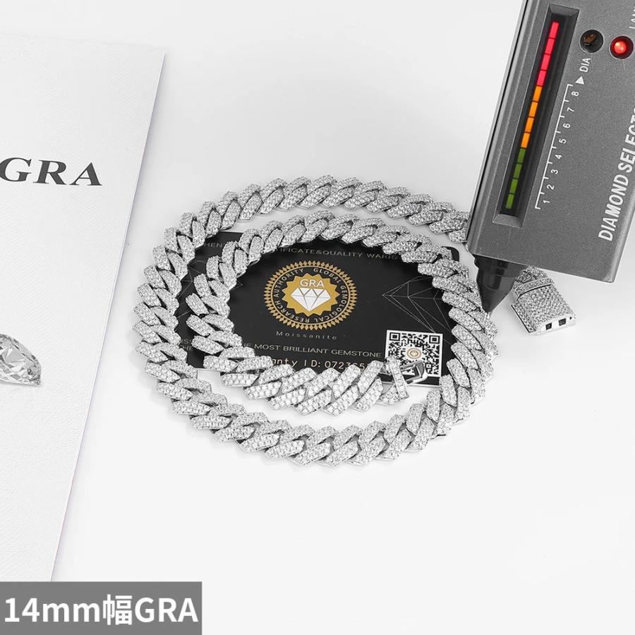 指輪 リング ネックレス ダイヤモンド キューバ シルバー チェーン メンズ ヒップ ホップ 4mm 2 行 マイクロ モイサナイト_6