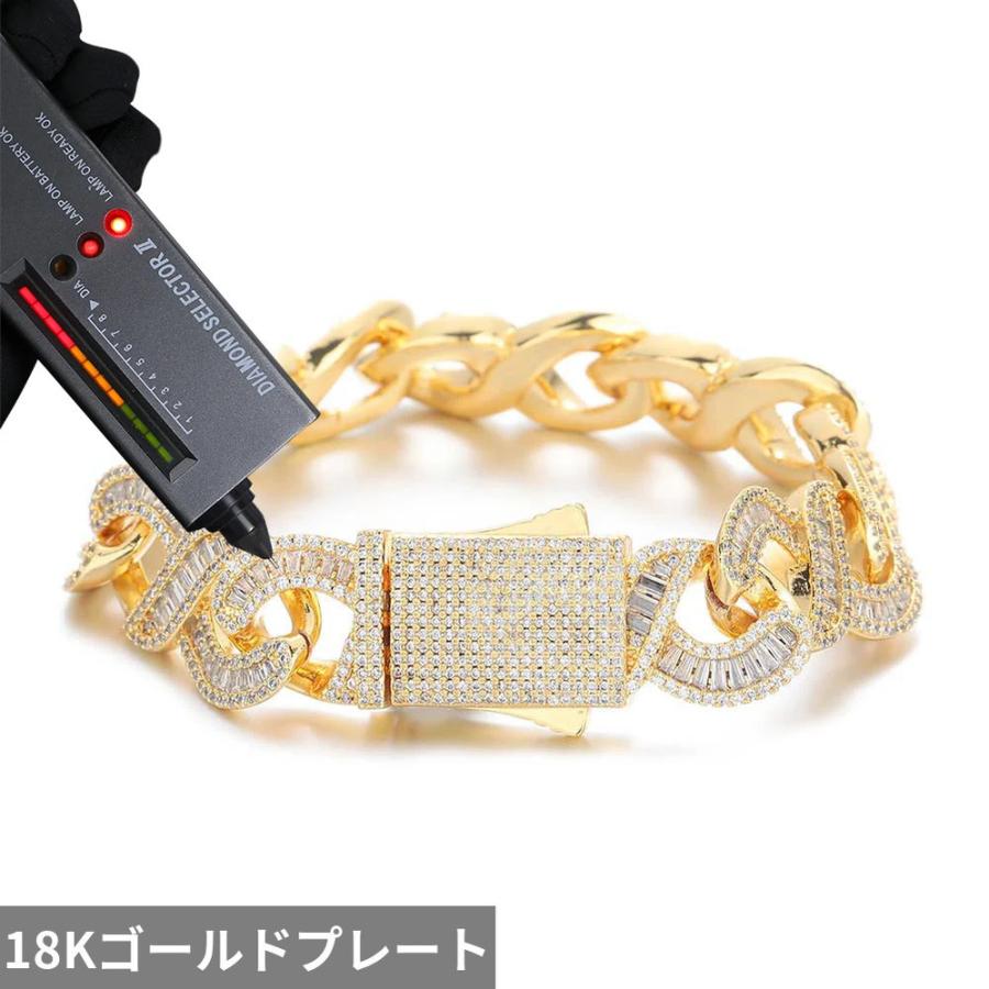 指輪 リング ネックレス キューバ シルバー チェーン D メンズ ミックス インレイ ジュエリー ヒップ ホップ カラー モイサナイトの画像