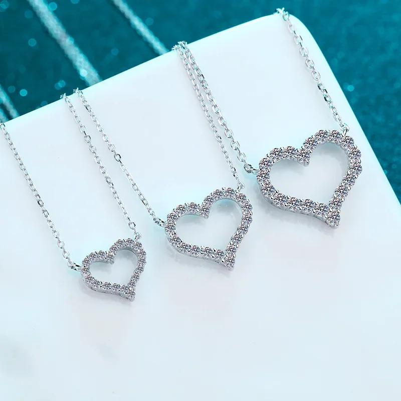 ペンダント ピアス ネックレス シルバー ハート リング レディース 100% 25 スターリング リアル モイサナイト_3