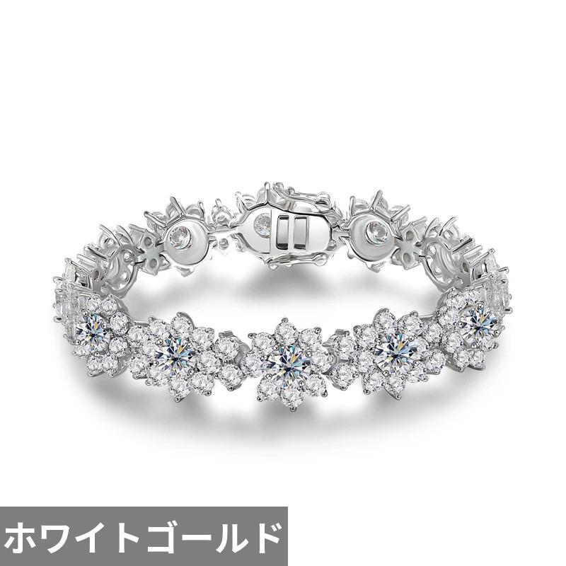 ブレスレット ダイヤモンド ヒマワリ シルバー チェーン リング レディース 100% 925 スターリング 全て モイサナイト_7