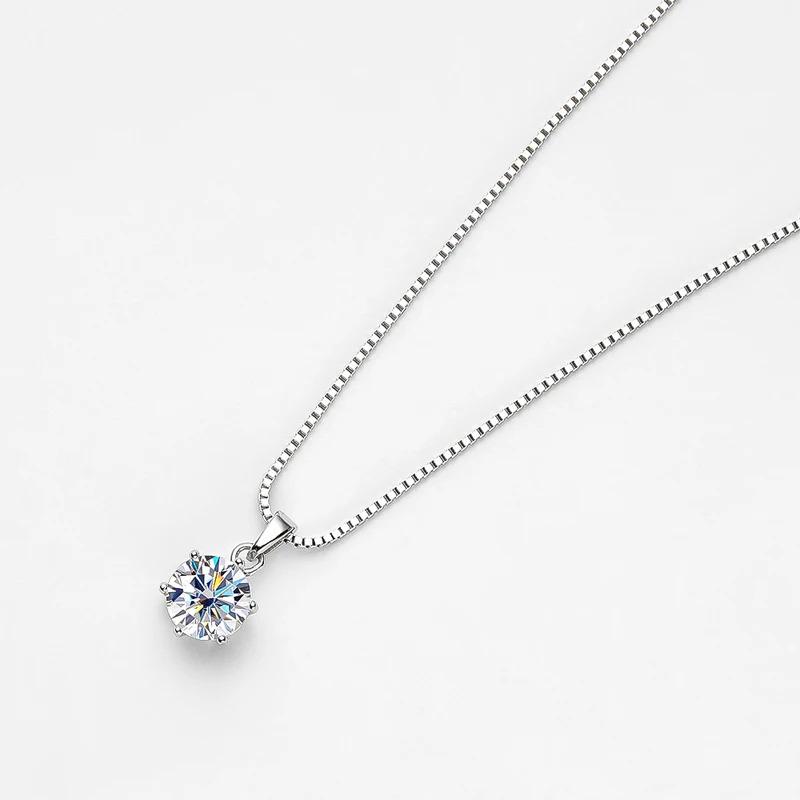 ペンダント ネックレス ブライダル シルバー リング レディース 1 カラット リアル モイサナイト トップ 品質 100% 925_2