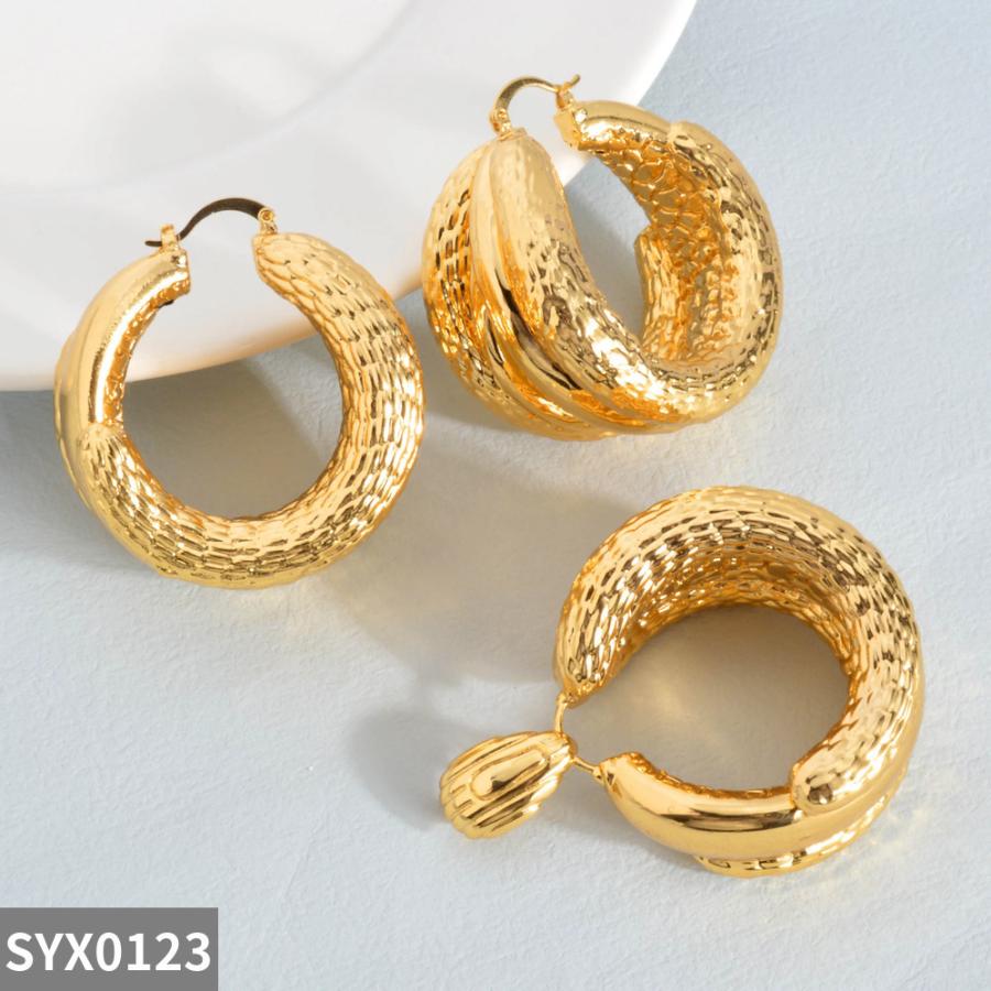 ペンダント ピアス ネックレス アフリカ ゴールド コッパー サークル カッパー レディース ジュエリー セット ドバイ_11