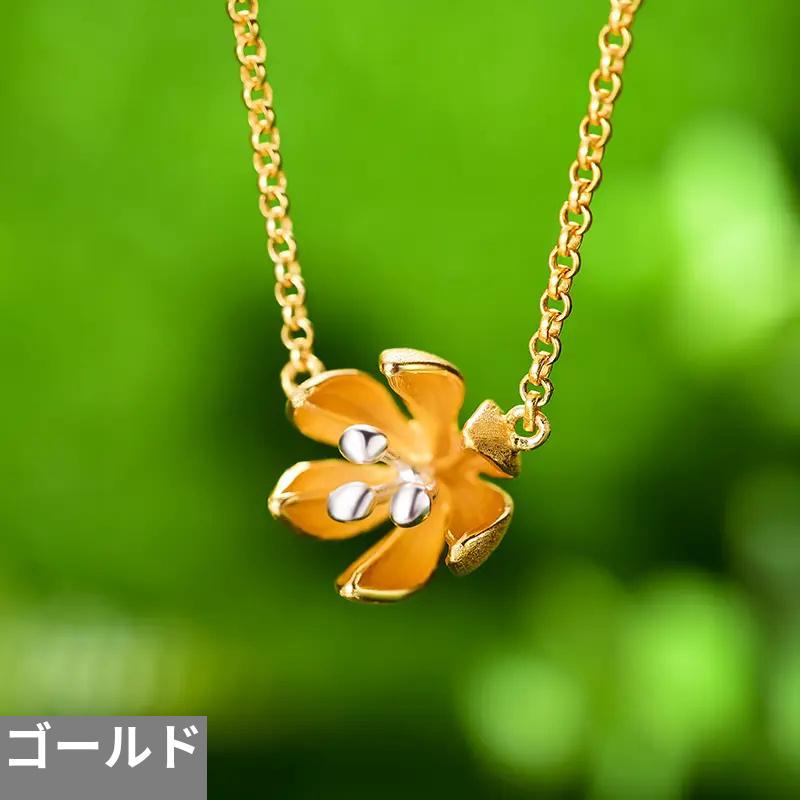 ネックレス レディース ハンドメイド 925スターリングシルバー デザイナー オリジナル フラワー ジュエリー ペンダントネックレス_6