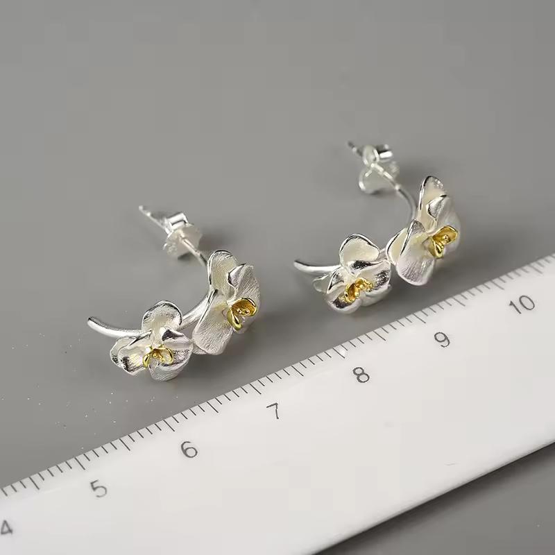 ピアス レディース エレガント フラワー 胡蝶蘭 ラグジュアリー
