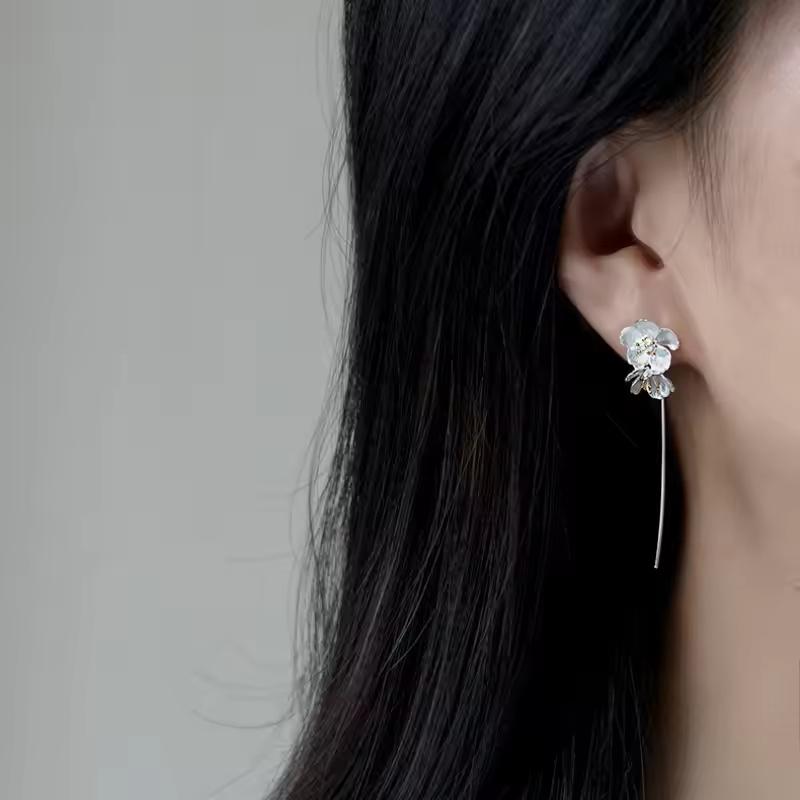 ピアス レディース フラワー ドロップピアス ハンドメイド 925スターリングシルバー ジュエリー_3