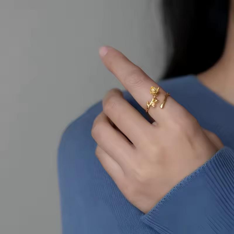 リング レディース フラワー 925スターリングシルバー ジュエリー_1