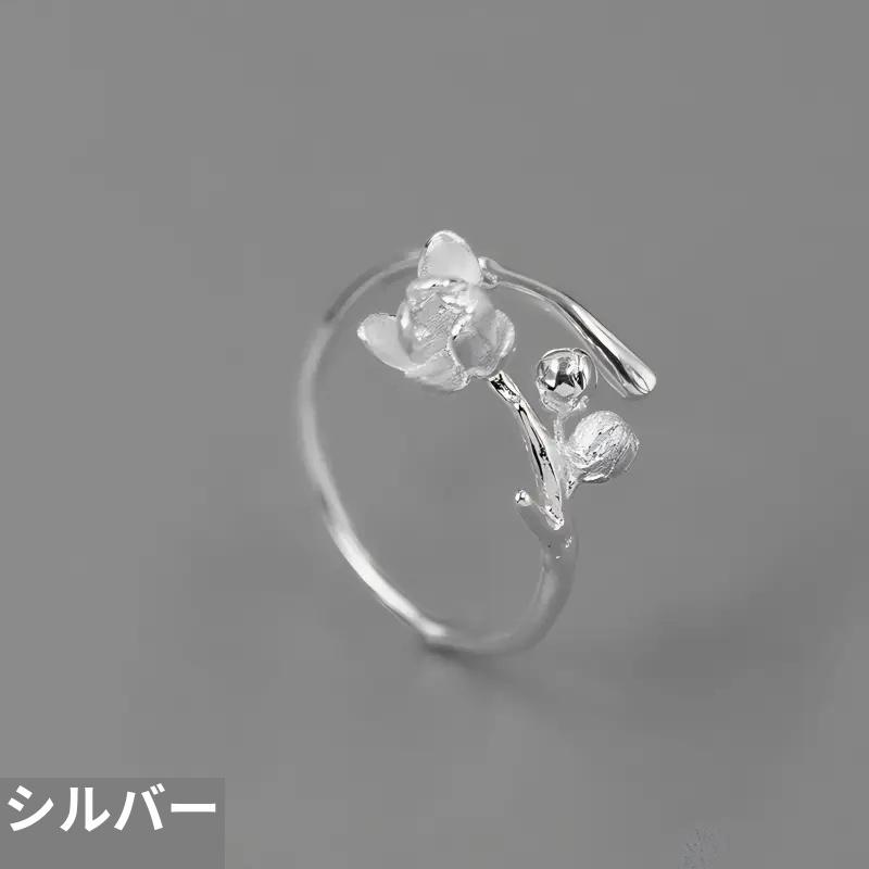 リング レディース フラワー 925スターリングシルバー ジュエリー_6
