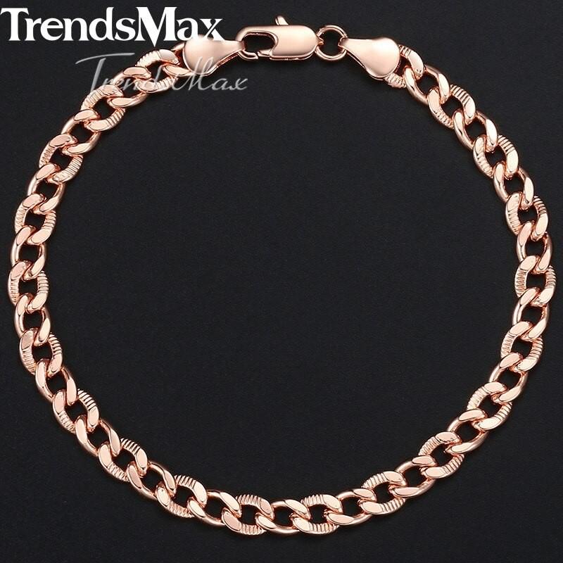 ブレスレット メンズ チェーン イエロー ピンクゴールド おしゃれ 大人 ごつい かっこいい 激安大特価