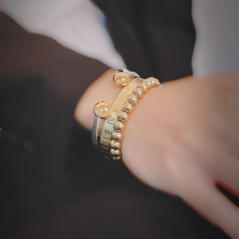 バングル ブレスレット メンズ ステンレス ブレスレットセット ミニマリスト 品質 スタイリッシュ ベルト トップ 超安い品質