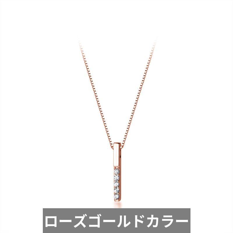 ペンダント ネックレス 韓国 シルバー ジルコニア フリーサイズ レース レディース 女性 きらめく ジルコン 幾何学 矩形 四角_7