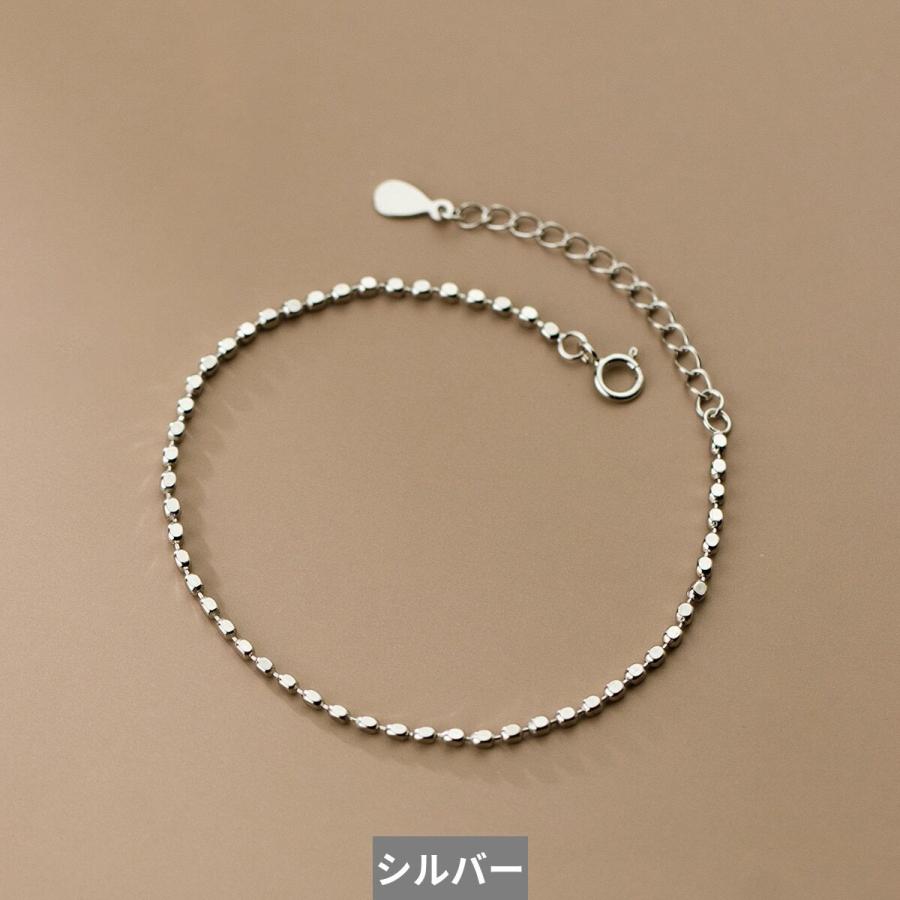 ブレスレット ゴールド シルバー スクエア チェーン シンプル 