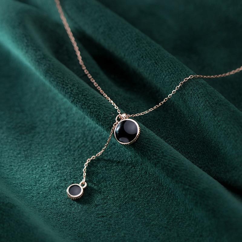 ペンダント ネックレス 黒 ブラック シルバー Y レース レディース 女性 925 スター 星リング クリスタル 形 豪華 結婚式_3