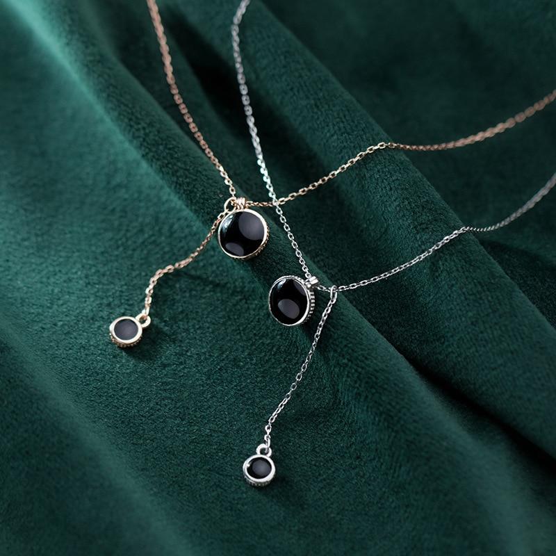 ペンダント ネックレス 黒 ブラック シルバー Y レース レディース 女性 925 スター 星リング クリスタル 形 豪華 結婚式_4