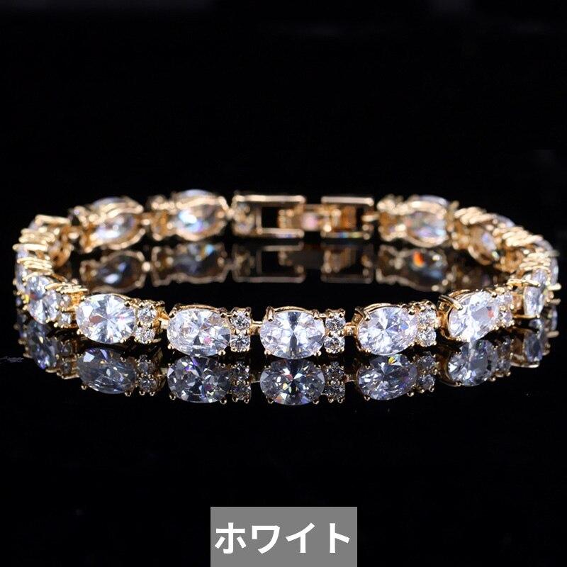 バングル ブレスレット イエローゴールド 赤 レッド 黄 イエロー ジルコニア クリスタル ラウンド レディース｜finejewelrys｜08