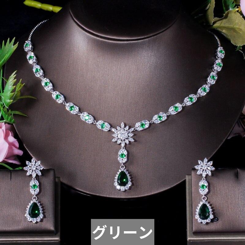ピアス ネックレス ホワイトゴールド 白 ホワイト 青 ブルー 花 フラワー ジルコニア レース レディース 女性 エレガント ゴールド_8