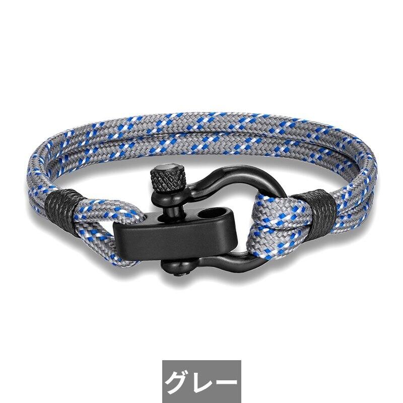 ブレスレット 黒 ブラック メタル ロープ フリーサイズ メンズ｜finejewelrys｜11