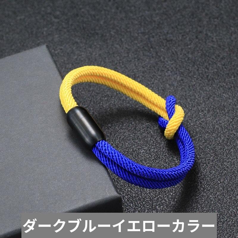 ブレスレット 青 ブルー 黄 イエロー ステンレス ロープ レディース｜finejewelrys｜09