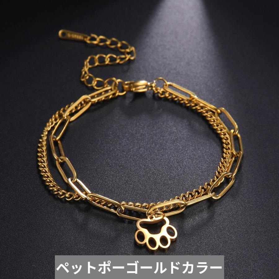 ブレスレット シロツメクサ クロス 星 スター ステンレス チェーン 月 レディース｜finejewelrys｜18