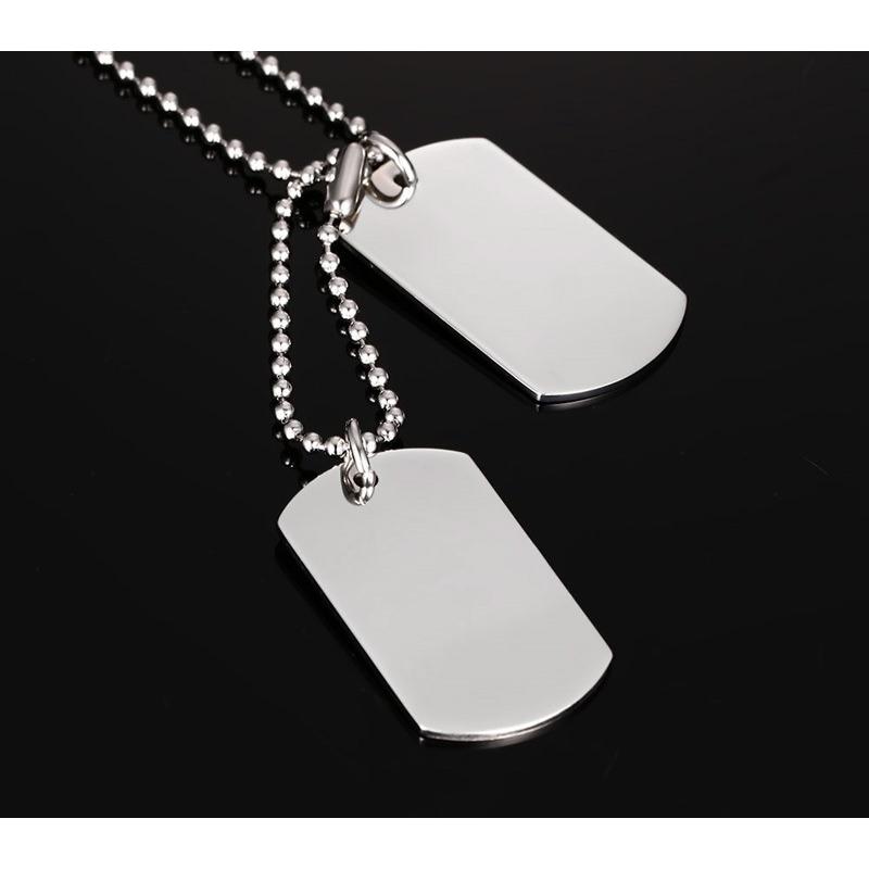 ネックレス メンズ ドッグタグ ペンダント ステンレス タグ チェーン