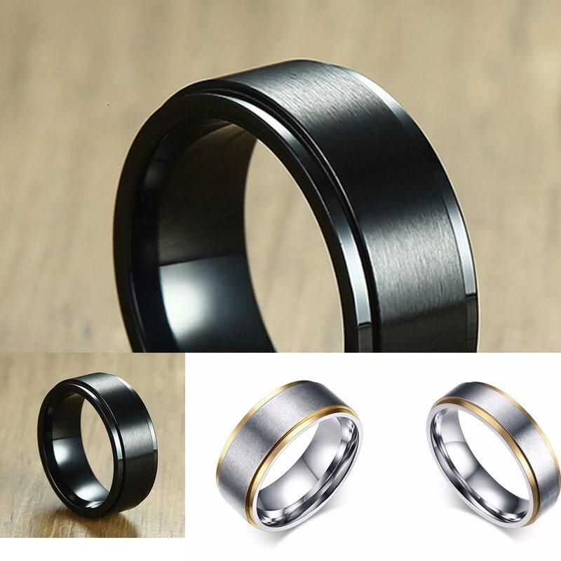 指輪 メンズ リング 黒 ブラック シルバー ステンレス シンプル