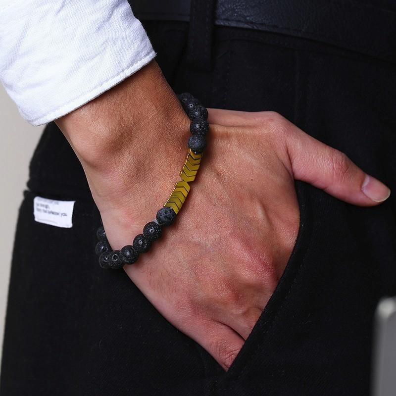 ブレスレット 矢印 ビーズ ストーン レディース メンズ おしゃれ 大人 数珠 100 安い