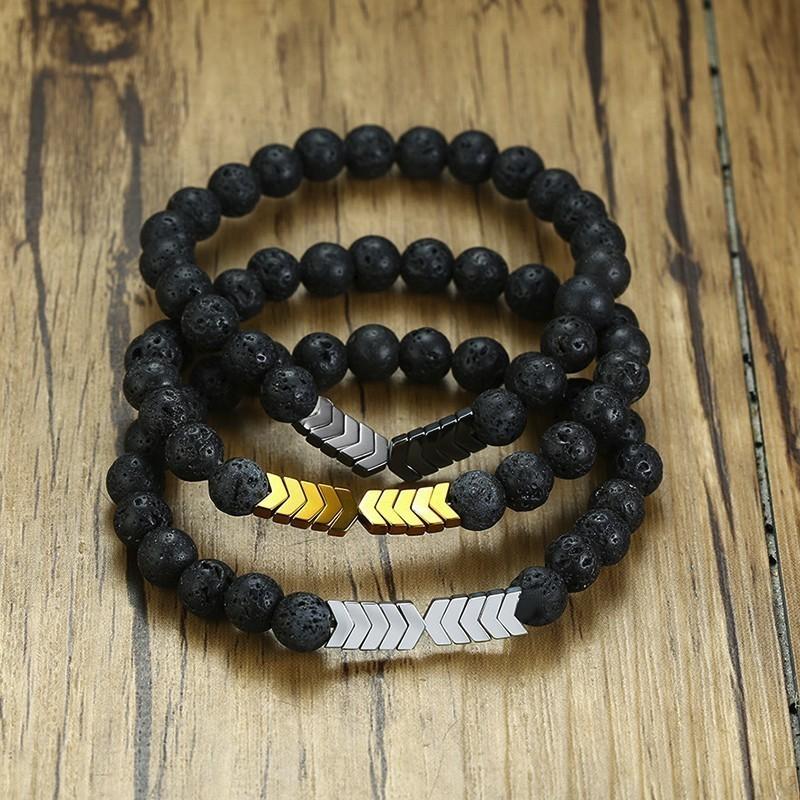 ブレスレット 矢印 ビーズ ストーン レディース メンズ おしゃれ 大人 数珠 100 安い