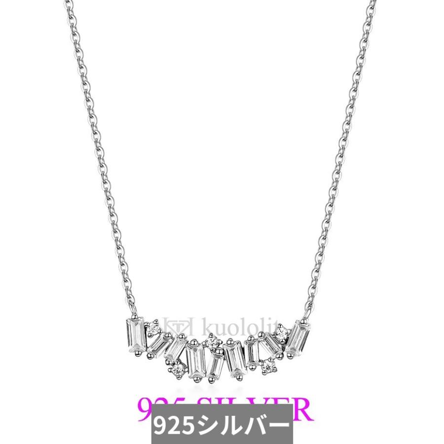 ネックレス ダイヤモンド ゴールド レディース 女性 ピュア 18K 14K 10K ローズ モイサナイト 贅沢 高級 バゲットの画像