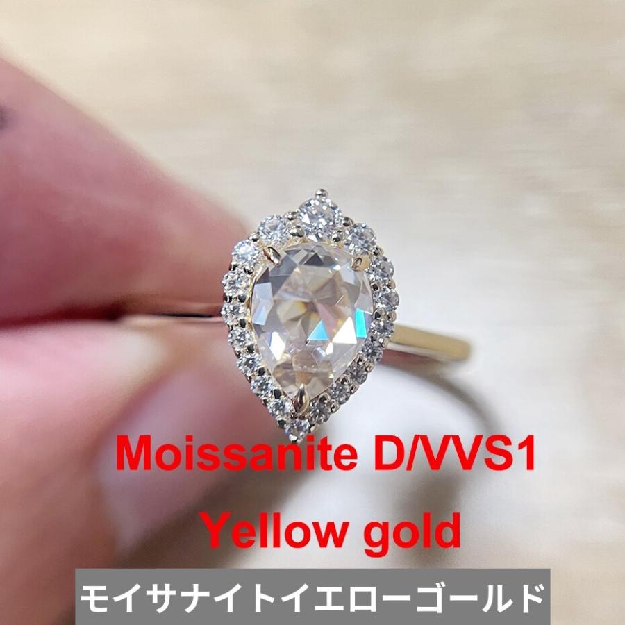 指輪 リング ゴールド フルーツ ナシ 果物 レディース アレキサンドライト モイサナイト 18K 14K 10K 585 ローズの画像