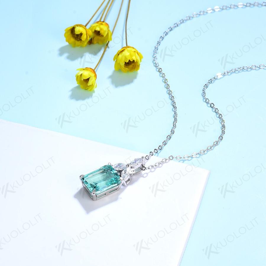 ペンダント ネックレス 緑 グリーン エメラルド ビンテージ 青 ブルー シルバー ストーン リング レディース 女性 ジェムストーン_3