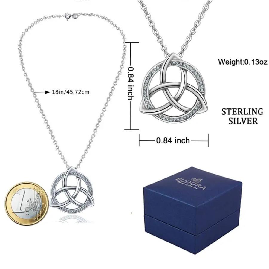 ペンダント ネックレス シルバー リボン リング レディース ユニーク 925 スターリング セルティックス トリケトラ 三位一体 トリニティ_1