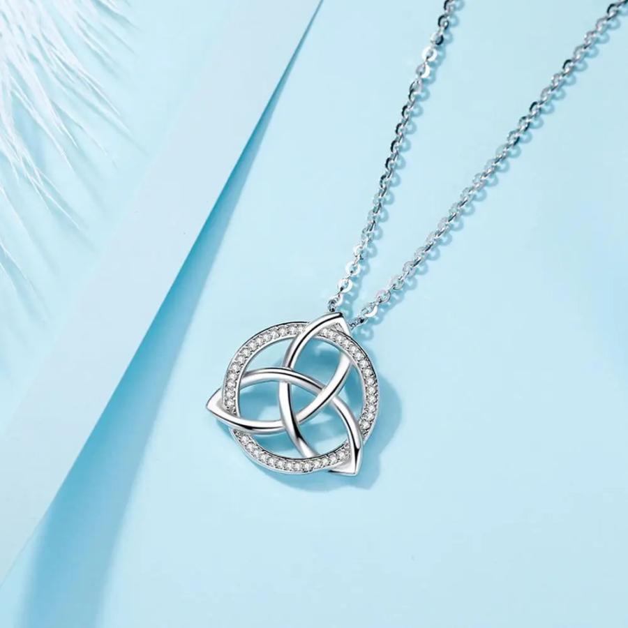 ペンダント ネックレス シルバー リボン リング レディース ユニーク 925 スターリング セルティックス トリケトラ 三位一体 トリニティ_2
