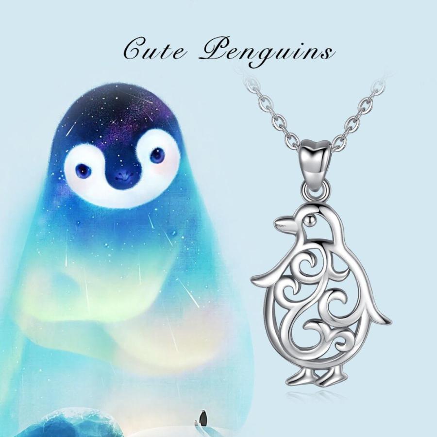 ペンダント ネックレス 動物 アニマル シルバー ハート リング 鳥 レディース 女性 新しい 925 スター 星リング かわいい_3