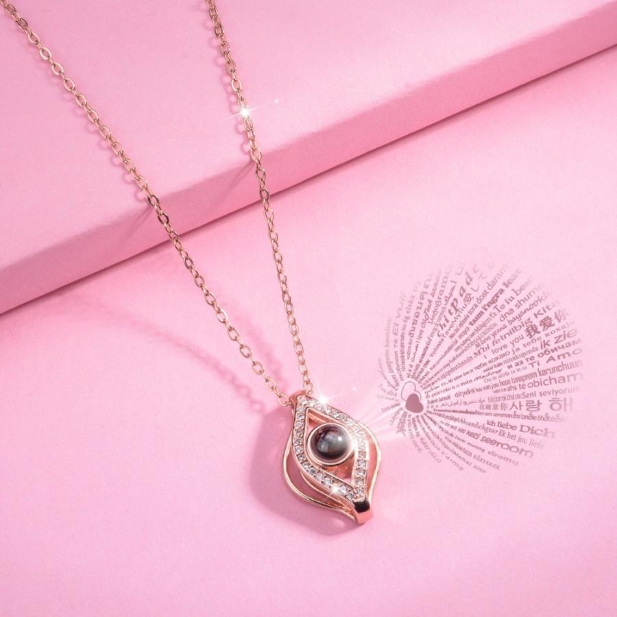 ペンダント ネックレス シルバー リング LOVE I レディース 女性 925 スター 星リング 悪 エビル 目 アイズ Love