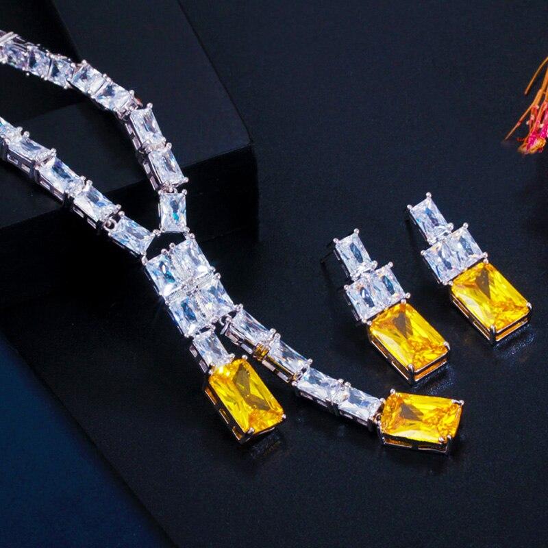ペンダント ピアス ネックレス 黄 イエロー アフリカ ストーン ロング レディース 女性 素敵 アフリカン CZ 結婚式 ウェディング_2