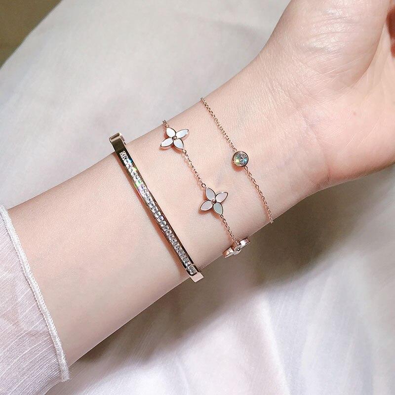 ブレスレット ダイヤモンド 花 フラワー ゴールド チタン シェル K レディース｜finejewelrys｜05