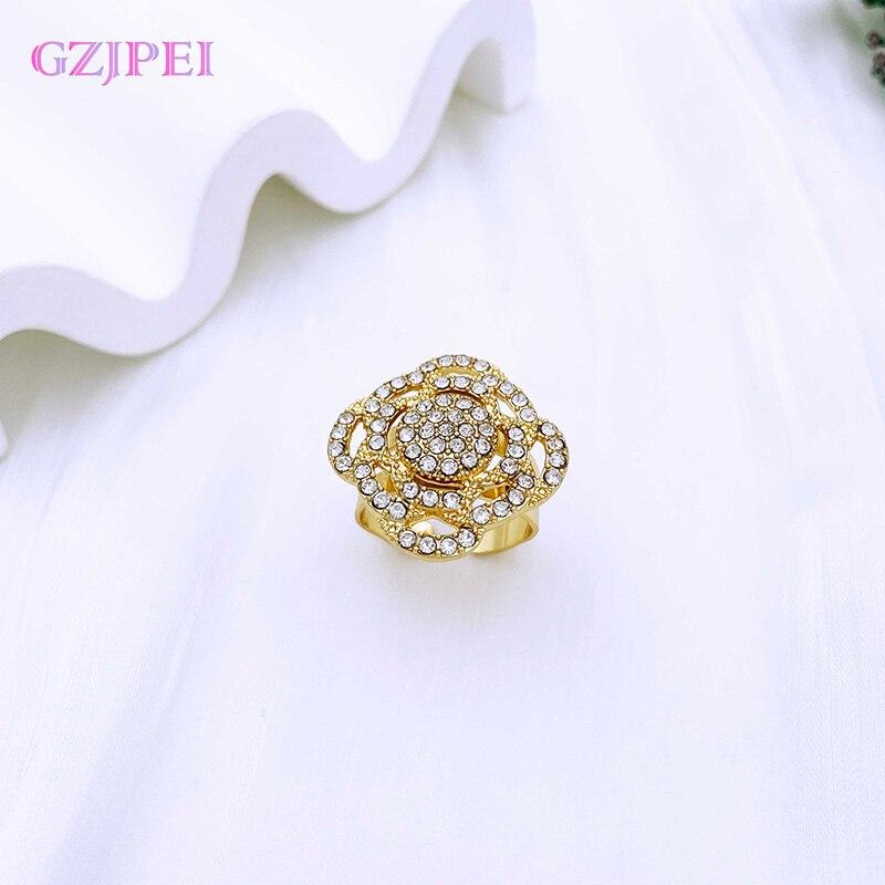 ペンダント ピアス 指輪 リング ブレスレット ネックレス 花 フラワー イタリア ゴールド レディース プレート ジュエリー セット ファッション_5