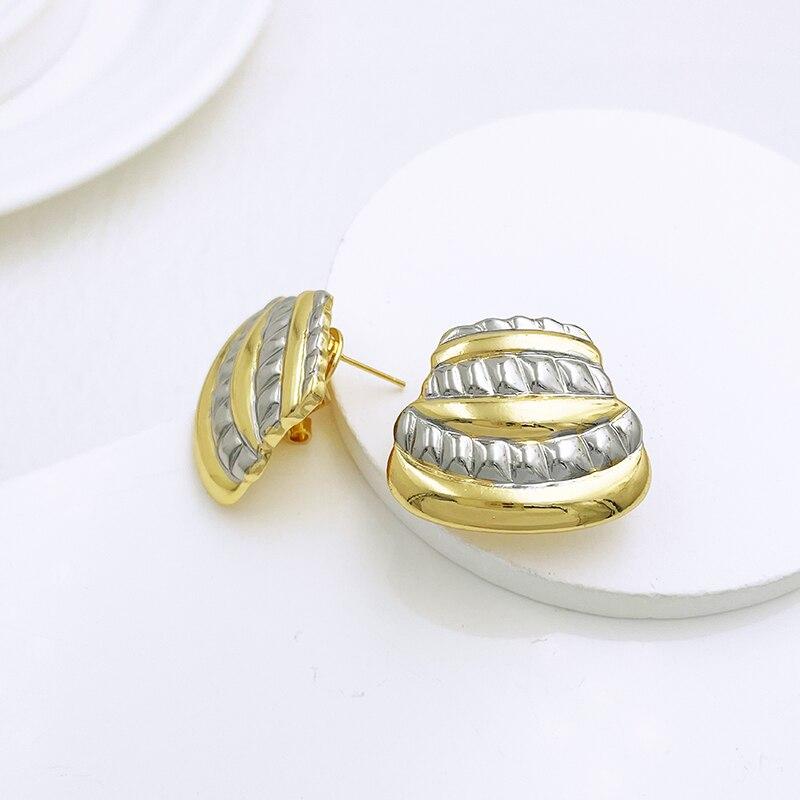 ピアス 指輪 リング ブレスレット ネックレス ゴールド レディース ユニーク ジュエリー セット 2 調子 18K プレート 結婚式_5