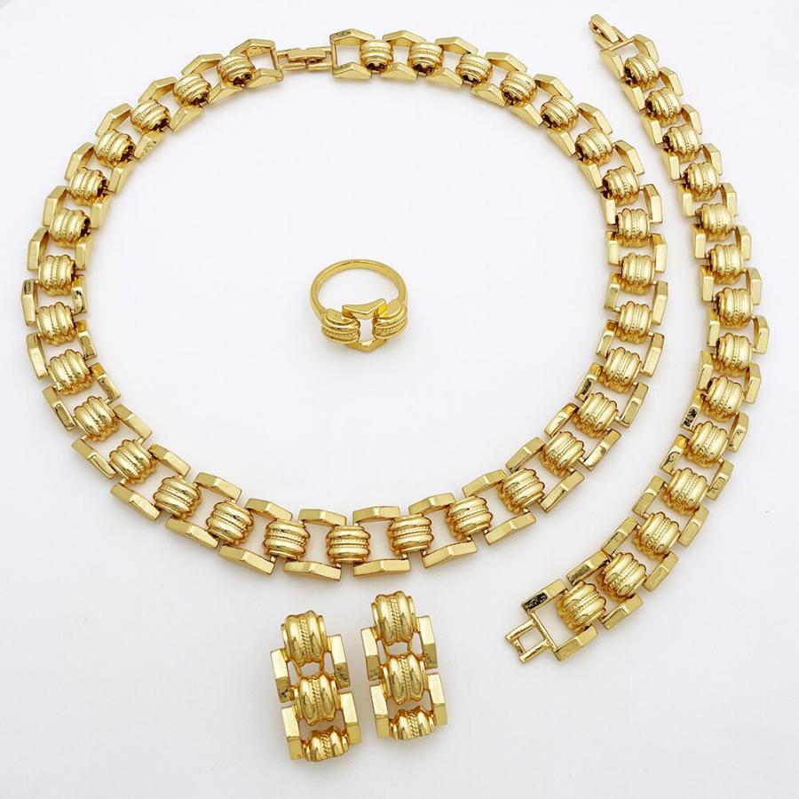 ネックレス ゴールド レディース 女性 18K プレート ジュエリー 結婚式 ウェディング パーティ ドレス 平手打ち_1