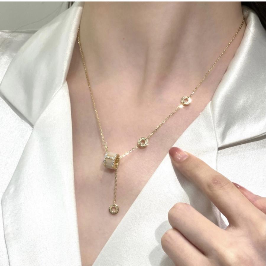 ペンダント ネックレス シルバー チェーン リング レディース 女性 925 スター 星リング スモール ウェスト タッセル 鎖骨 夏_1