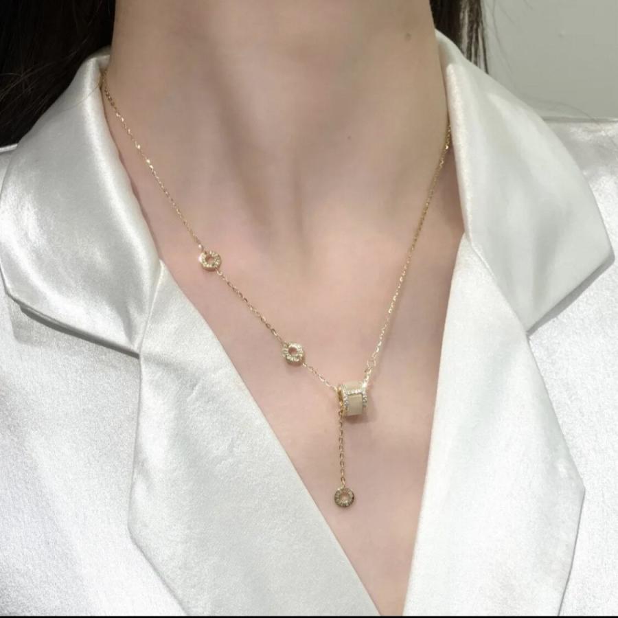ペンダント ネックレス シルバー チェーン リング レディース 女性 925 スター 星リング スモール ウェスト タッセル 鎖骨 夏_5
