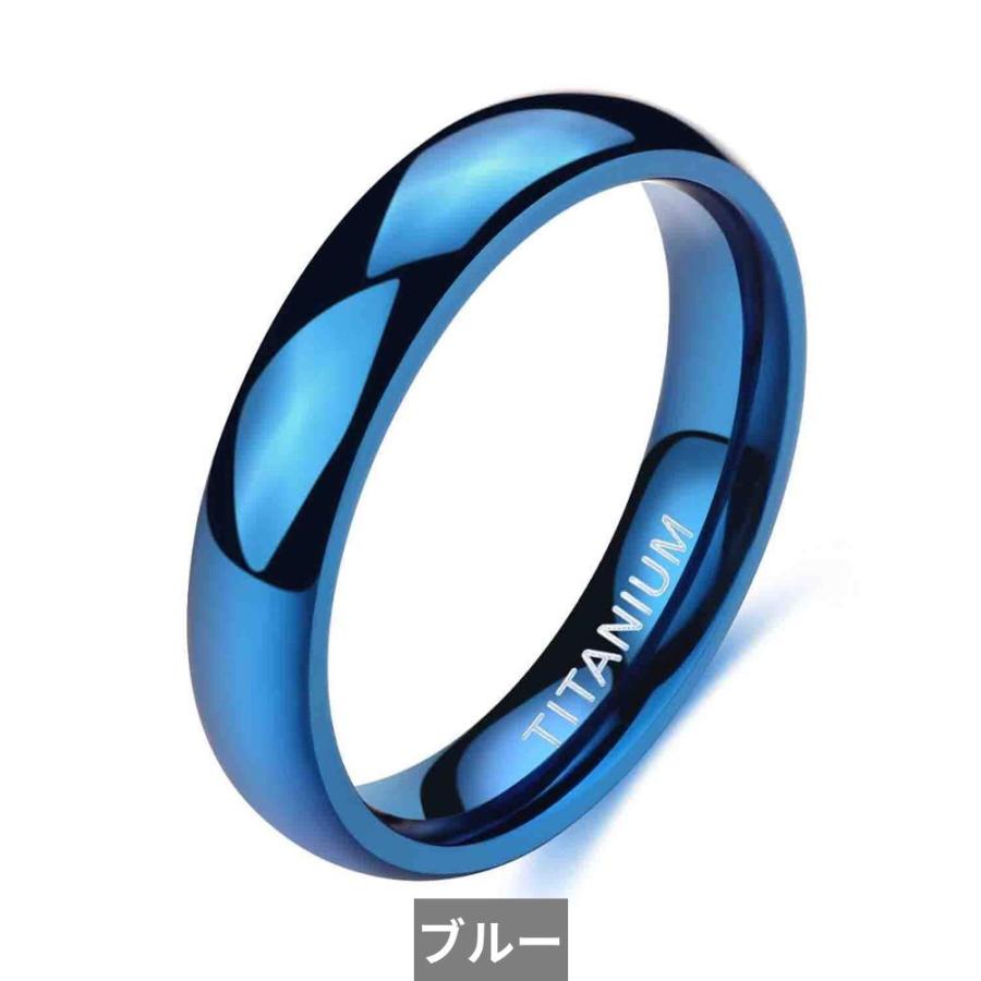 指輪 リング 黒 ブラック チタン レディース 女性 メンズ 男性 4mm