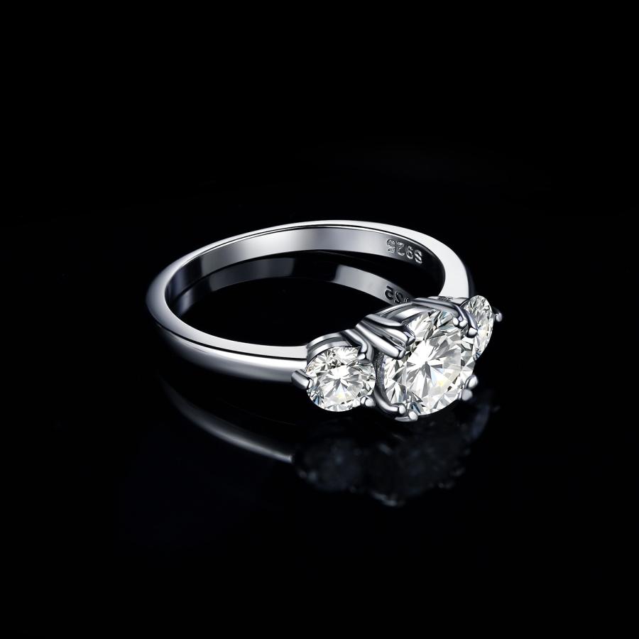 指輪 リング 黄 イエロー ゴールド シルバー ストーン D レディース 女性 モイサナイト カラー 1.4CT 925 スター 星リング_4