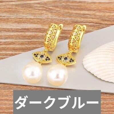 ペンダント ピアス 動物 アニマル クリスタル ゴールド ハート パール 揺れる 鳥 レディース｜finejewelrys｜07