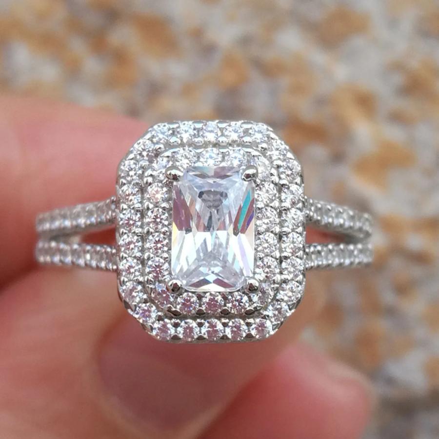 指輪 リング 白 ホワイト ジルコニア ブライダル シルバー ピック レディース 女性 ソリッド 925 結婚式 ウェディング ジュエリー_1