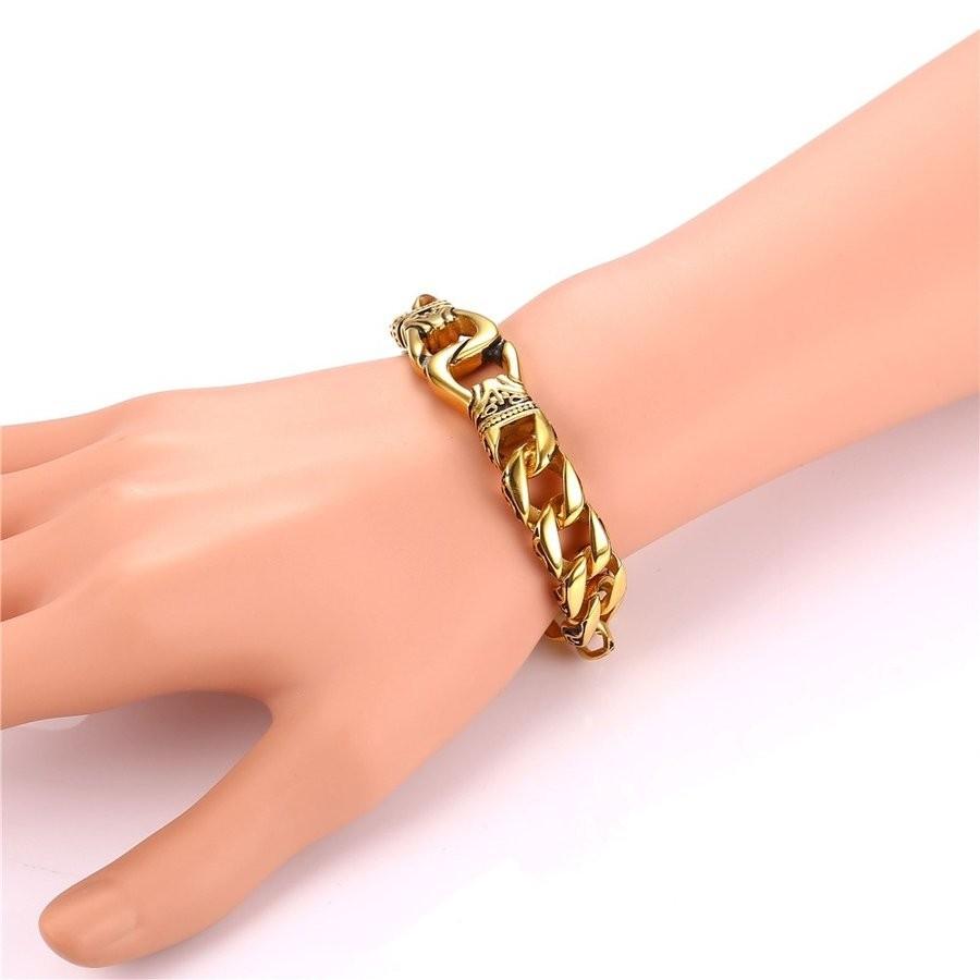 ブレスレット メンズ ステンレス 正規品質保証 ゴールド 大人 チェーン おしゃれ