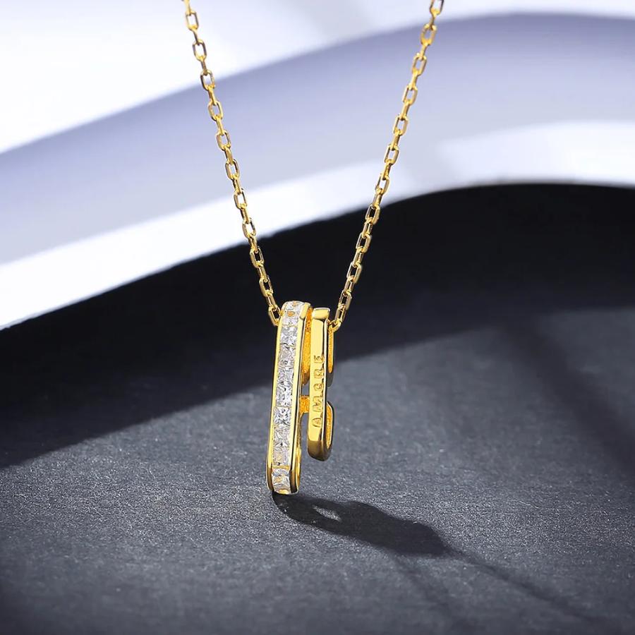 ペンダント ネックレス ジルコニア シルバー スクエア ピック リング レディース 925 スターリング ダブル 四角 キュービック_3