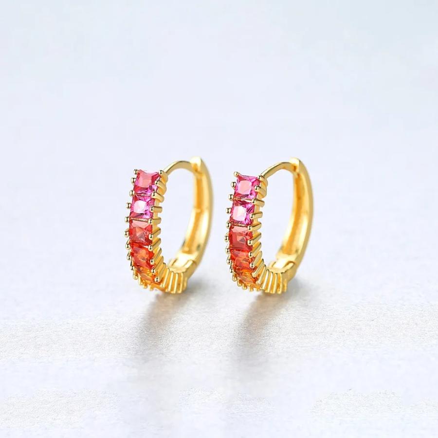 ピアス 赤 レッド シルバー ピンク バイク フープ リング レディース かわいい ハイクオリティ 925 スターリング トパーズ_3