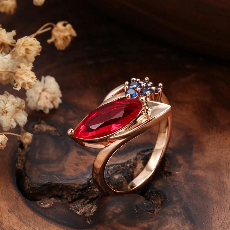 指輪 リング ジルコニア ビンテージ 赤 レッド 青 ブルー ゴールド