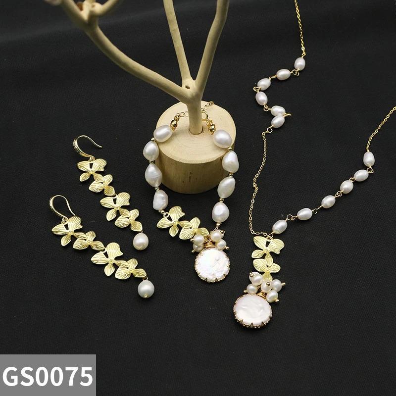 ピアス ブレスレット ネックレス プラント パール 木の葉 リーフ 植物 