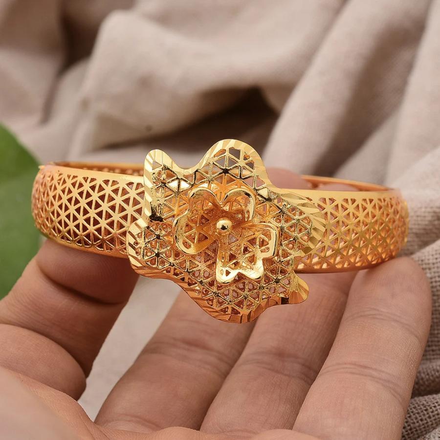 バングル ブレスレット アフリカ ゴールド カブ レディース 4個セット カラー ドバイ 結婚式 ウェディング カフ ジュエリー チャーム_3